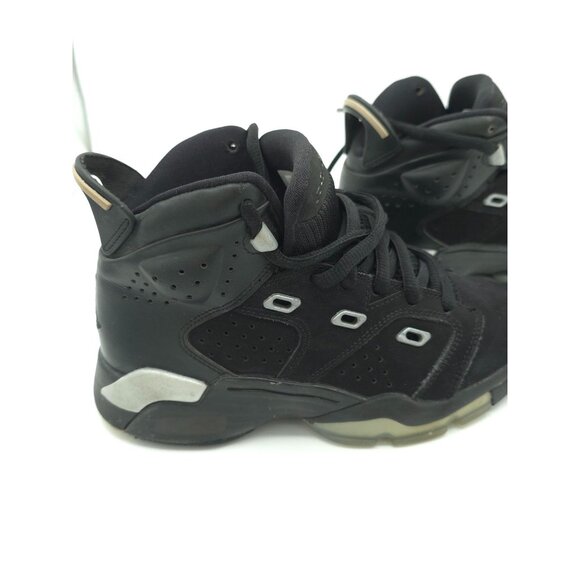 Air Jordan 6 Retro Low GS Sneakers Youth Size 4Y Black/Silver Basketball Shoes - Picture 3 of 14